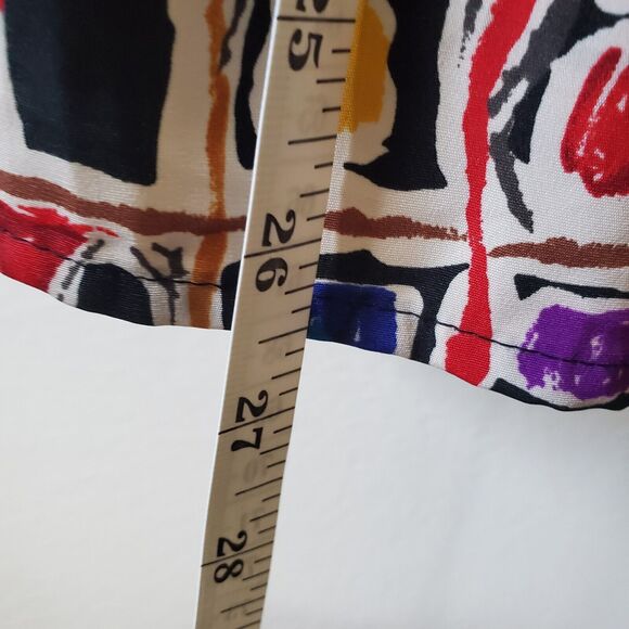 Vtg Yves St. Clair Long Sleeve Button Blouse Women's Size 12 Colorful Work - Picture 9 of 9